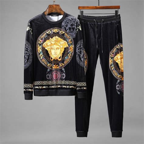 versace men outfit|velvet tracksuit men's versace.